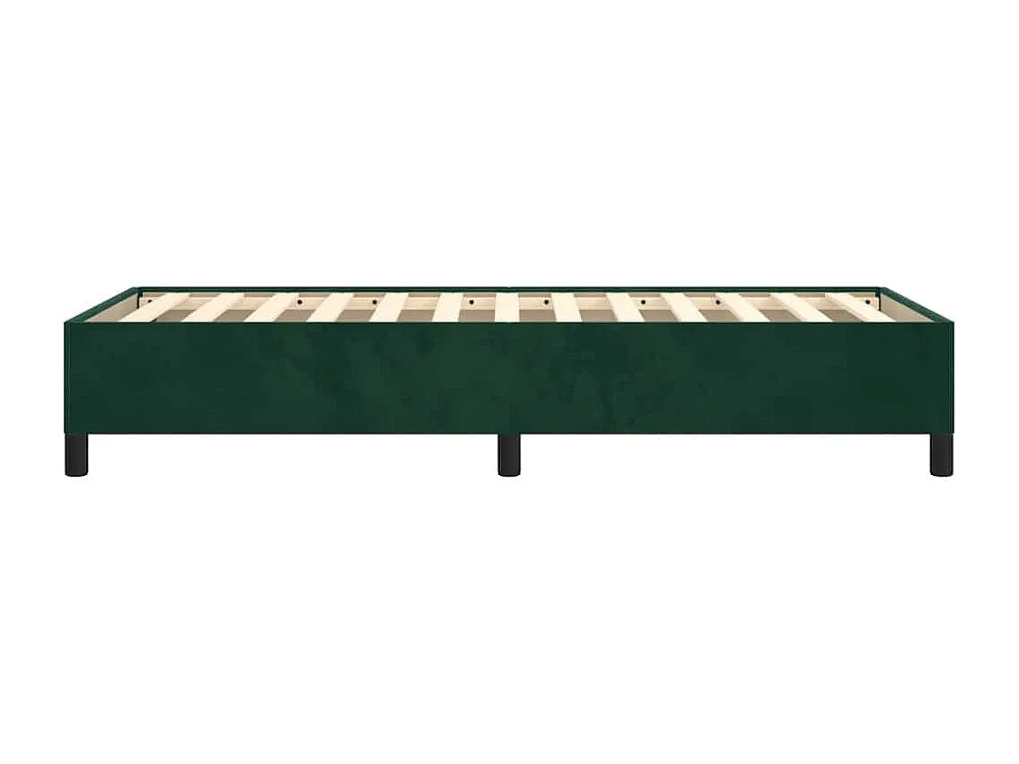 Bettgestell ohne Matratze Dunkelgrün 100x200 cm Samt