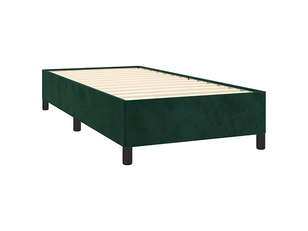Bettgestell ohne Matratze Dunkelgrün 100x200 cm Samt