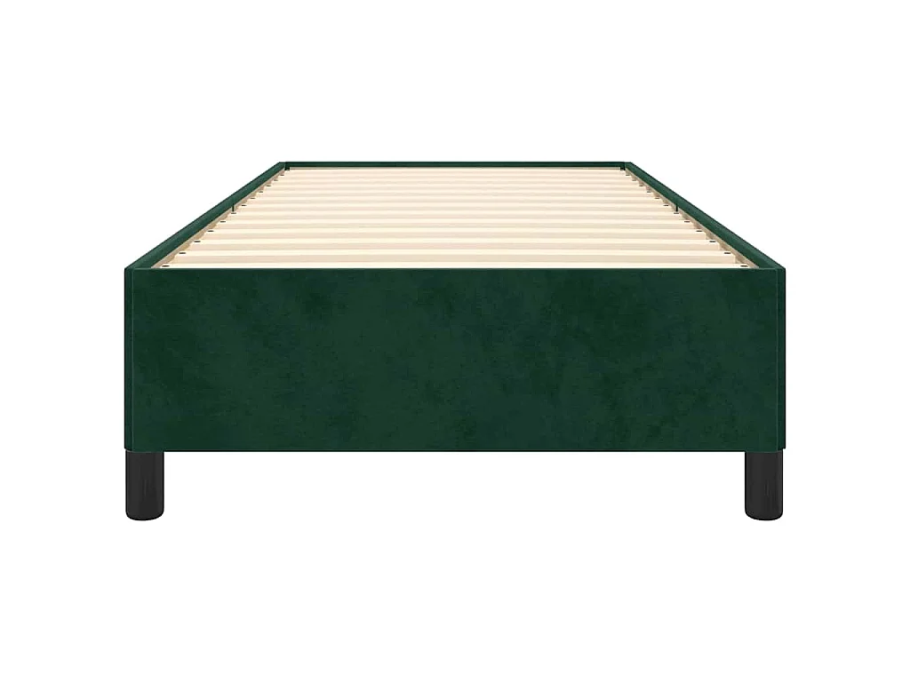 Bettgestell ohne Matratze Dunkelgrün 100x200 cm Samt
