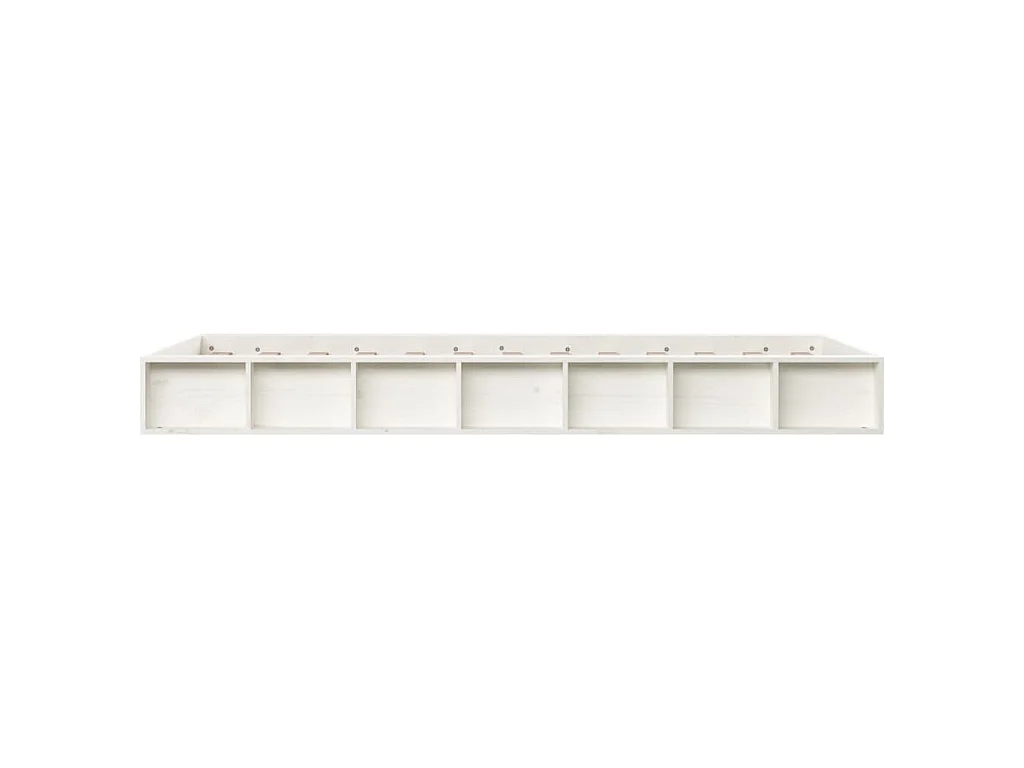 Estrutura cama pequena casal 120x190 cm pinho maciço branco