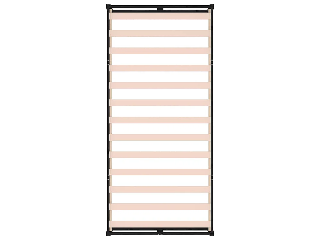 Cadre de lit sans matelas noir 75x190 cm bois massif