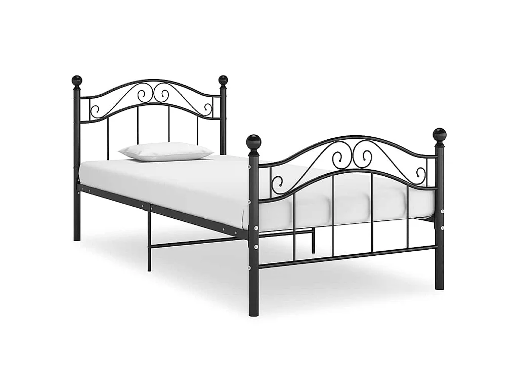 Estrutura de cama 90x200 cm metal preto