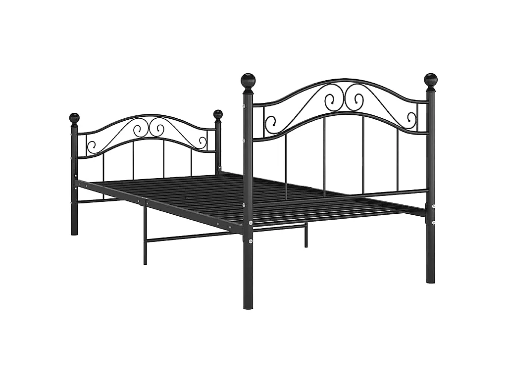 Estrutura de cama 90x200 cm metal preto