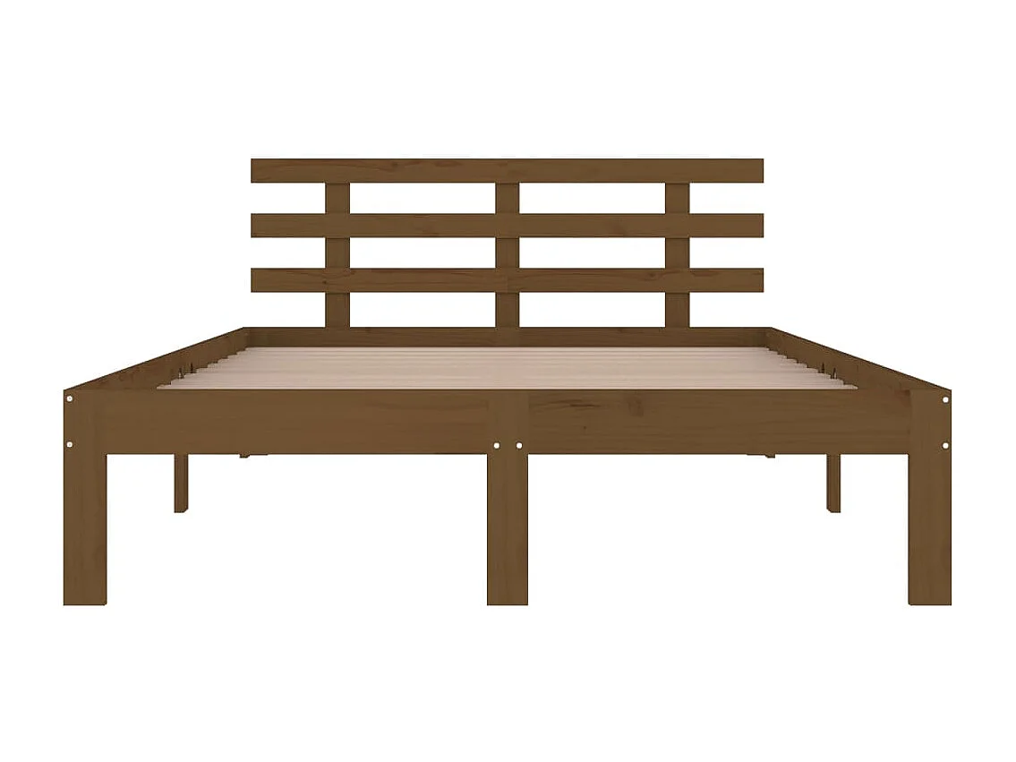 Massivholzbett Honigbraun 150x200 cm