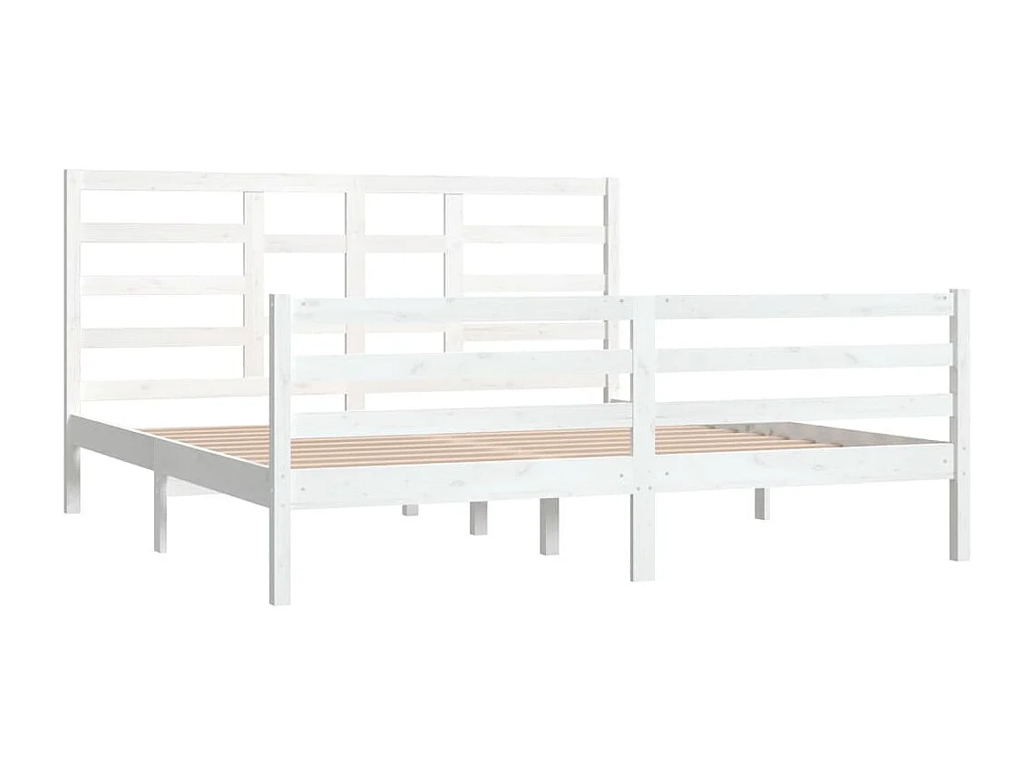 Massivholzbett Weiß 180x200 cm