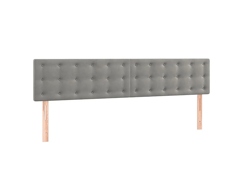 Giroletto a Molle con Materasso Grigio Chiaro 180x200cm Velluto