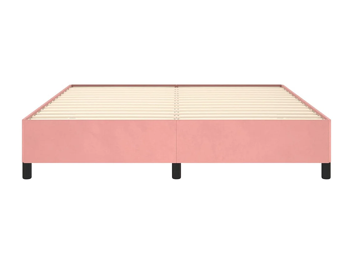 Cadre de lit sans matelas rose 180x200 cm velours