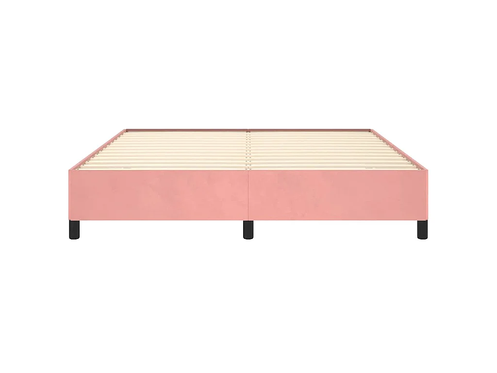 Cadre de lit sans matelas rose 180x200 cm velours