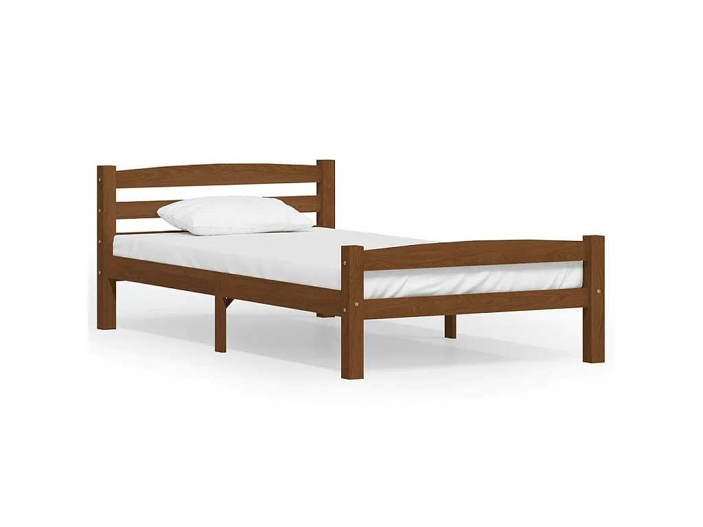 Massivholzbett Honigbraun Kiefer 100x200 cm