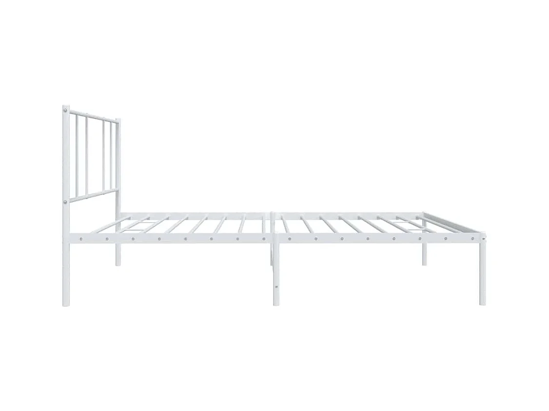 Giroletto con Testiera Metallo Bianco 107x203 cm