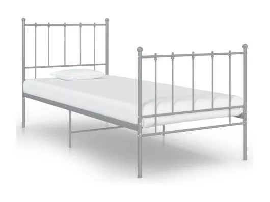 Kauf Unique Bett Grau Metall 90x200 cm