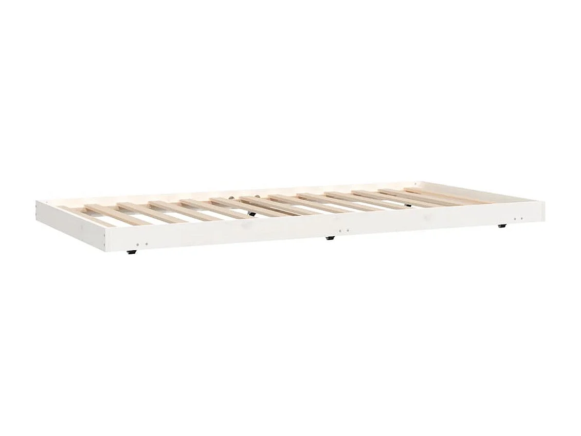 Cadre de lit sans matelas blanc 100x200 cm bois de pin massif