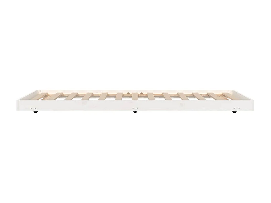 Cadre de lit sans matelas blanc 100x200 cm bois de pin massif
