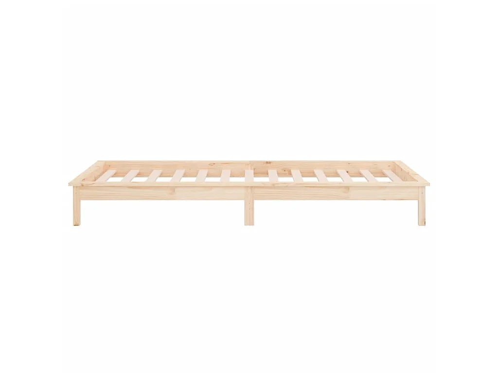 Cadre de lit à LED sans matelas 90x190 cm bois massif