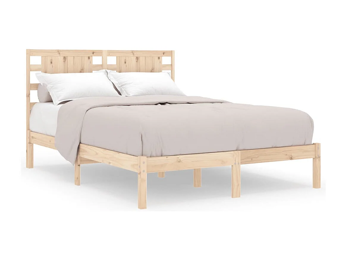 Cadre de lit sans matelas 120x190 cm bois massif