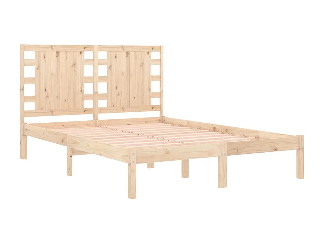 Cadre de lit sans matelas 120x190 cm bois massif