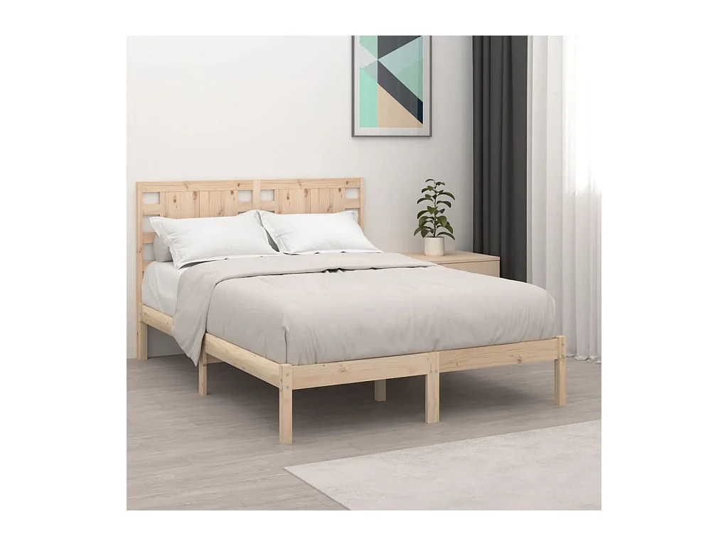 Bedframe massief hout 120x190 cm