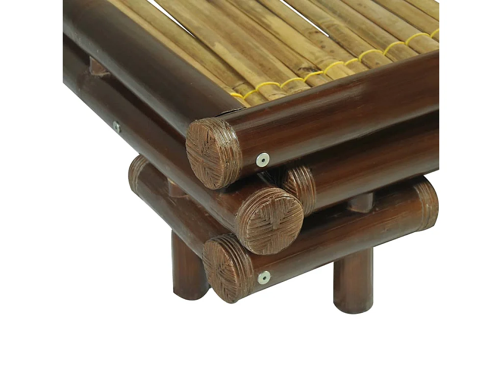 Cadre de lit sans matelas marron foncé bambou 160x200 cm