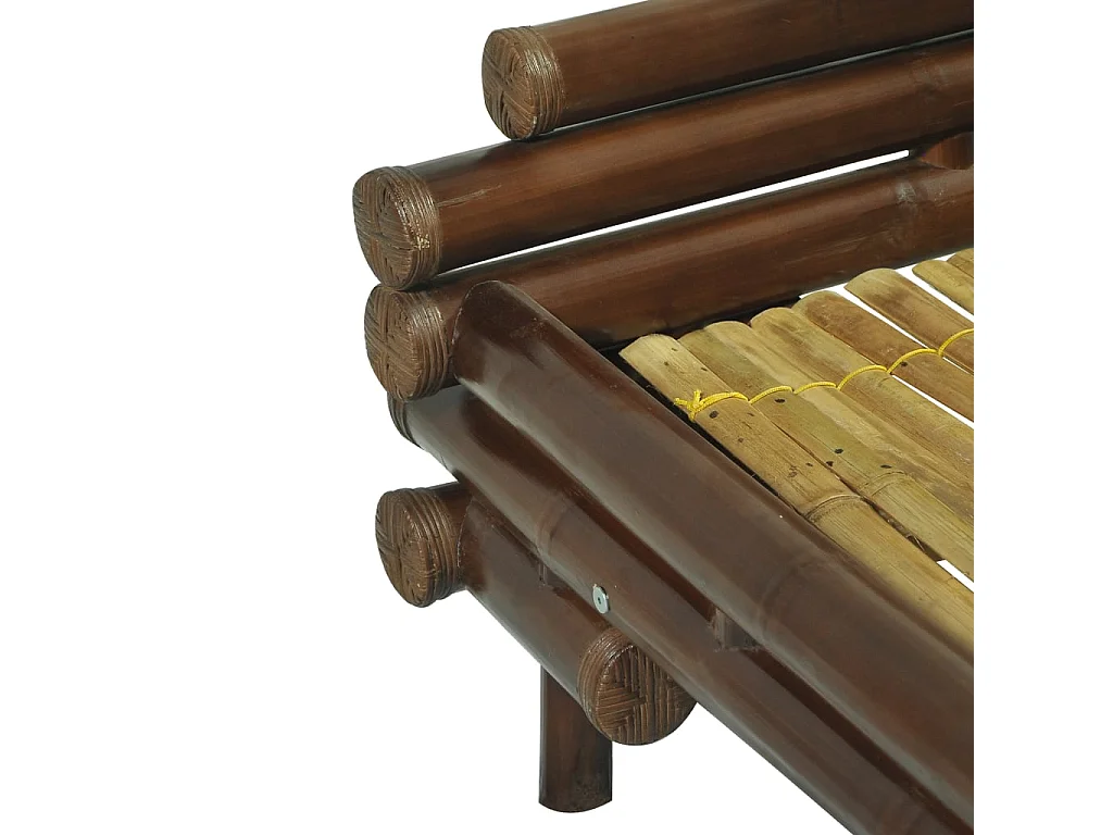 Cadre de lit sans matelas marron foncé bambou 160x200 cm