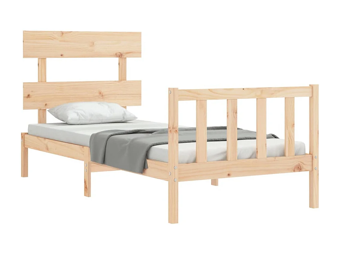 Cadre de lit sans matelas 90x200 cm bois de pin massif