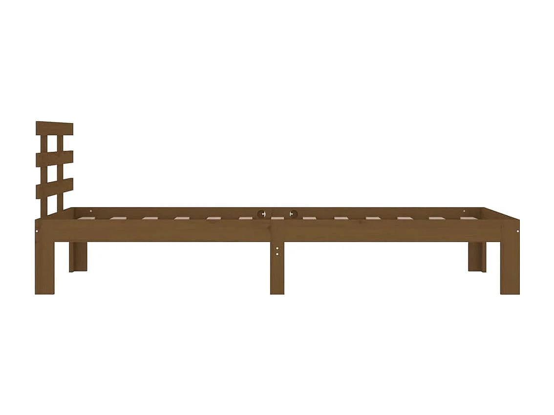 Estrutura de cama 100x200 cm madeira maciça castanho mel
