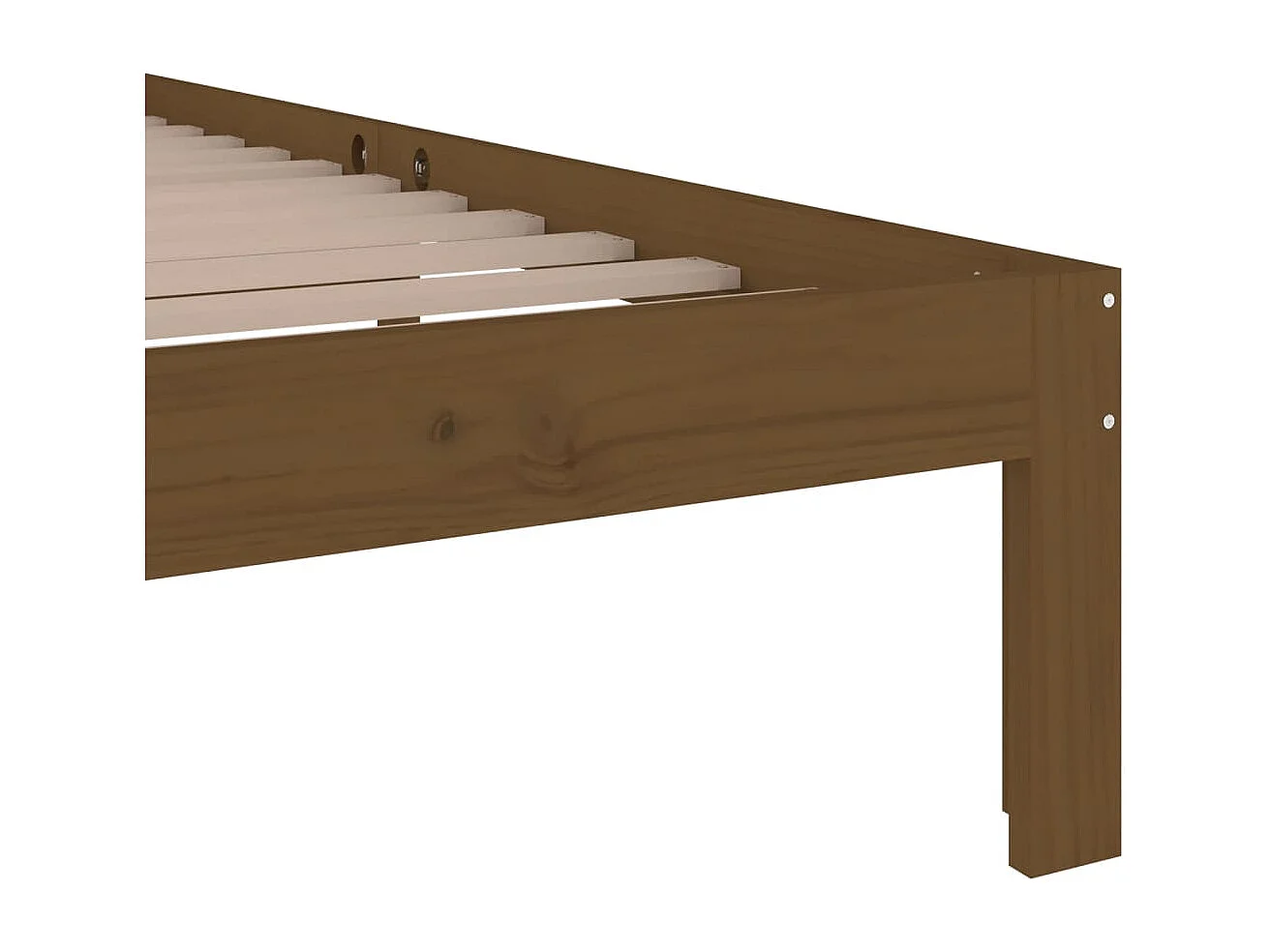 Estrutura de cama 100x200 cm madeira maciça castanho mel