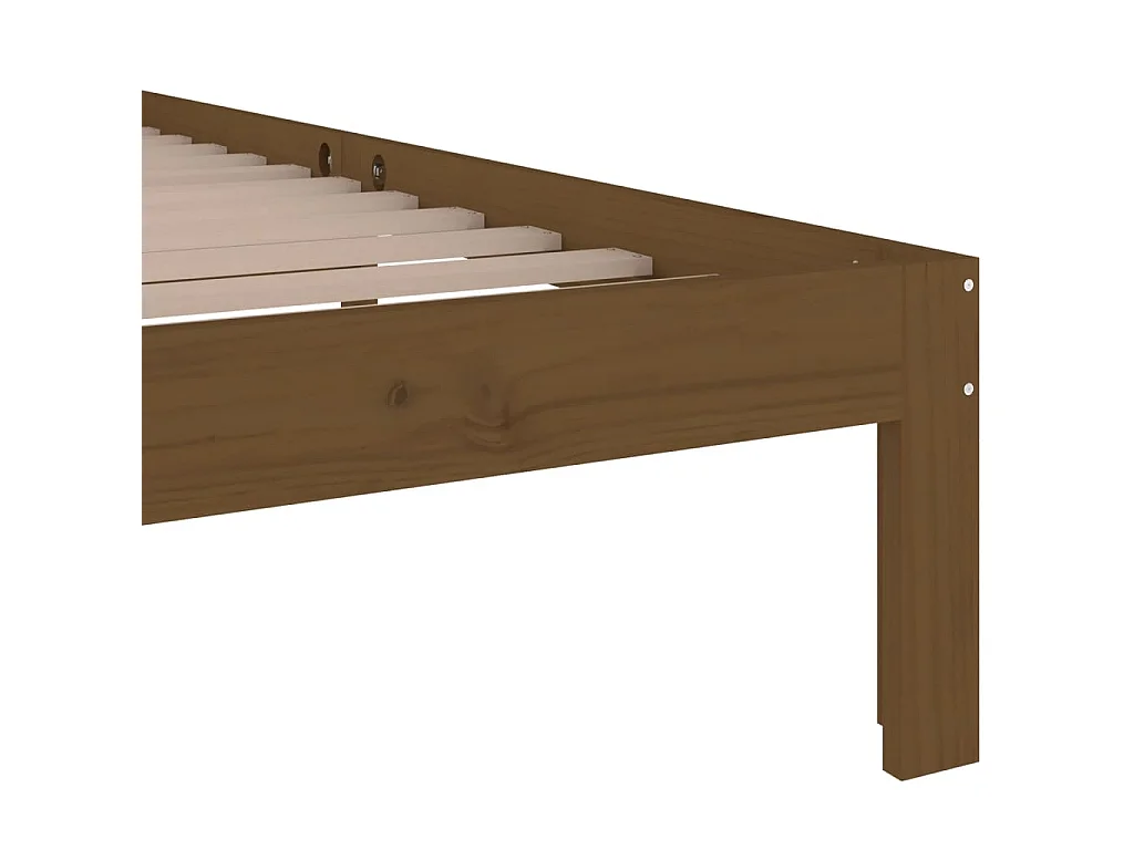Estrutura de cama 100x200 cm madeira maciça castanho mel