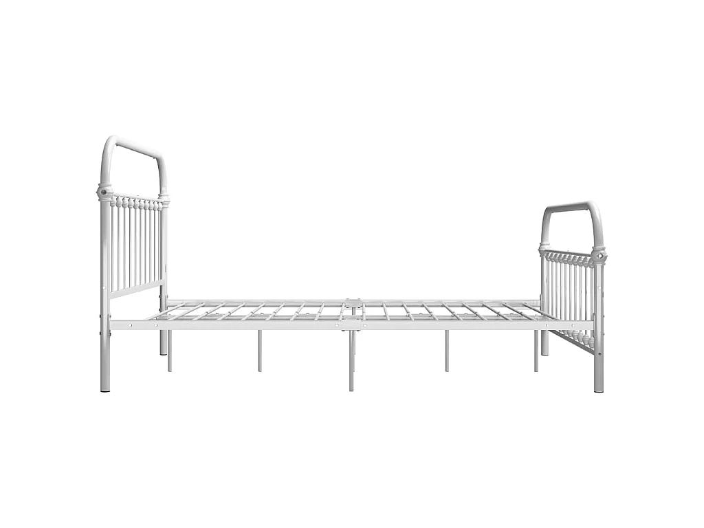 Estrutura de cama 140x200 cm metal branco