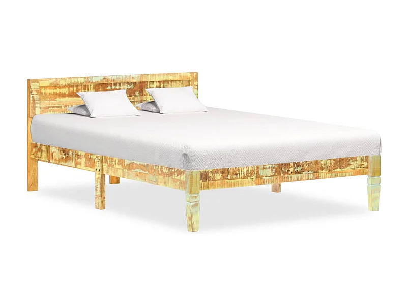 Cadre de lit sans matelas Bois de récupération massif 120x200cm