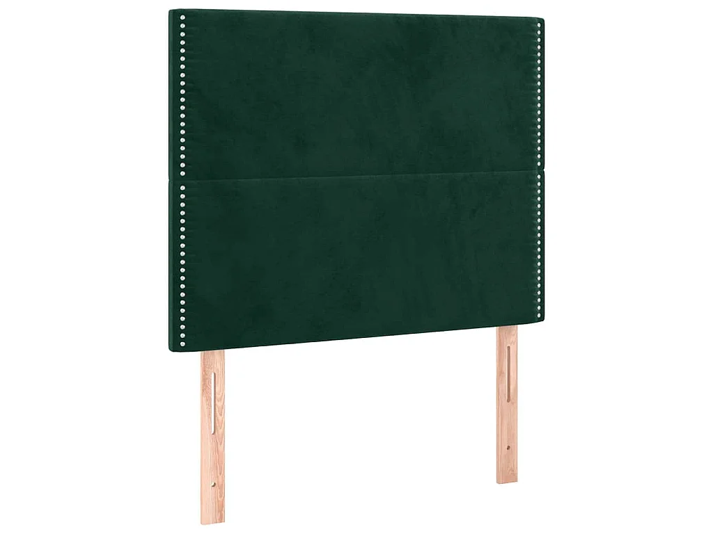 Cadre de lit sans matelas vert foncé 90x190 cm velours