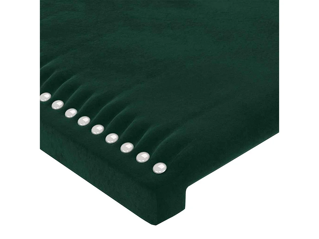 Cadre de lit sans matelas vert foncé 90x190 cm velours