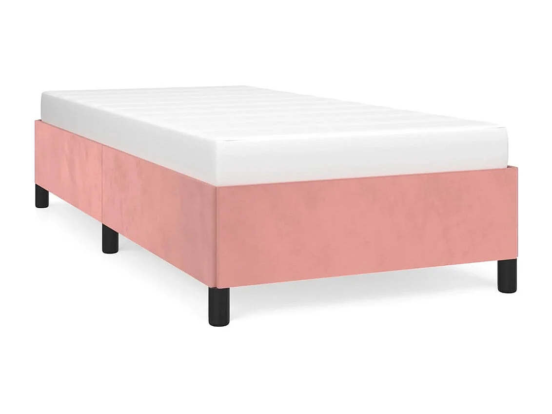 Cadre de lit sans matelas rose 80x200 cm velours