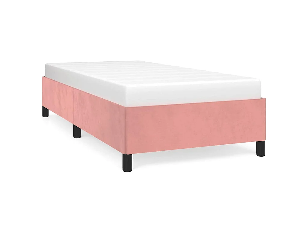 Cadre de lit sans matelas rose 80x200 cm velours