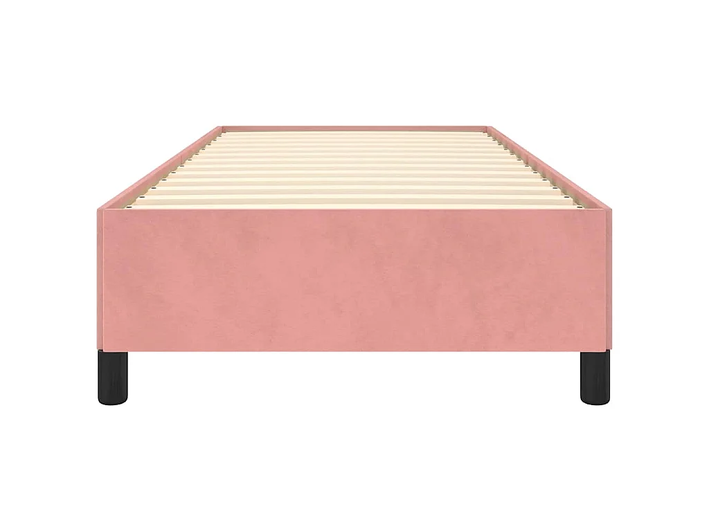 Cadre de lit sans matelas rose 80x200 cm velours