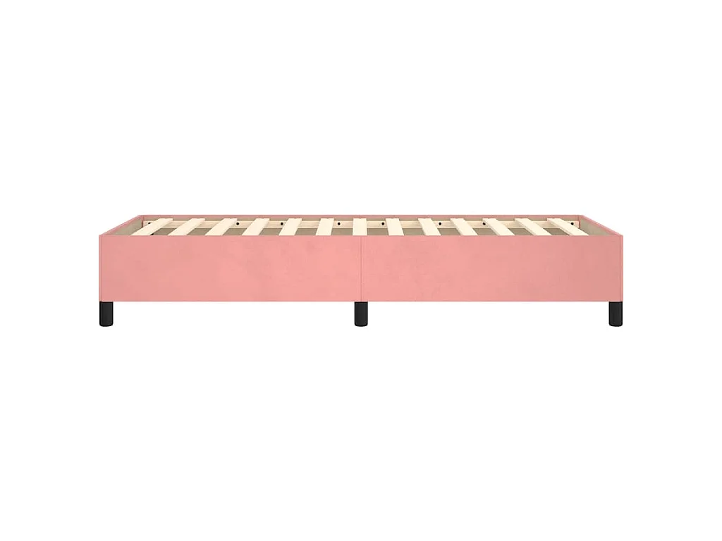 Cadre de lit sans matelas rose 80x200 cm velours