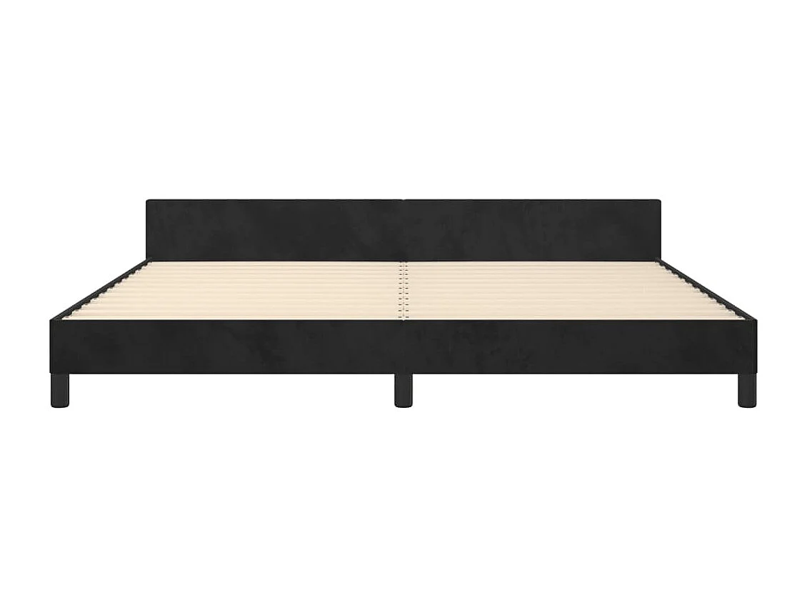 Cadre de lit sans matelas noir 200x200 cm velours