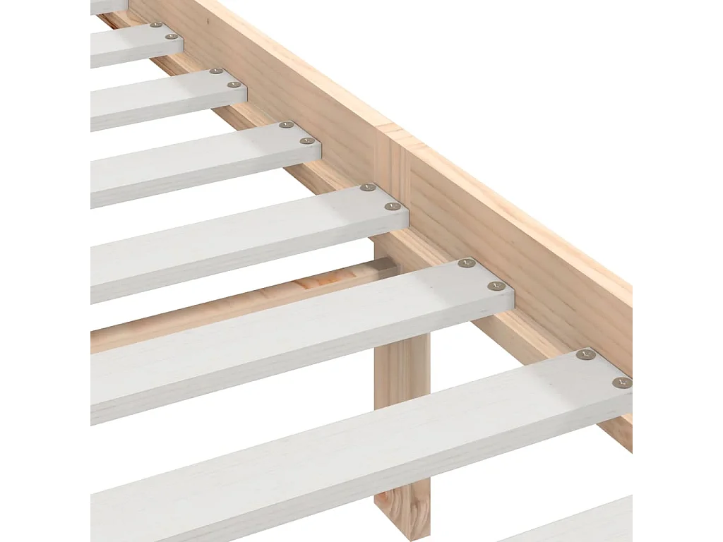 Cadre de lit sans matelas 150x200 cm bois massif