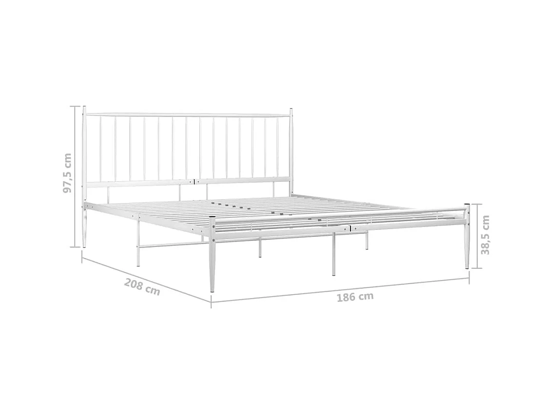 Giroletto Bianco in Metallo 180x200 cm