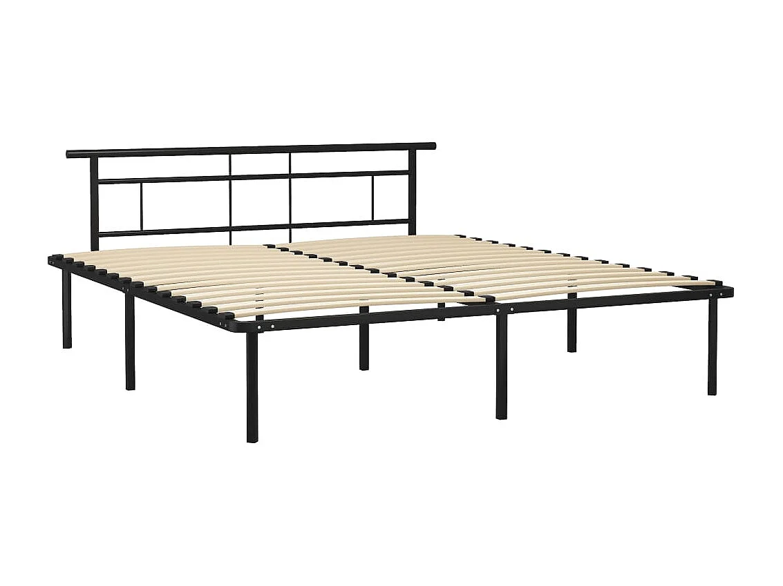 Bedframe metaal zwart 200x200 cm