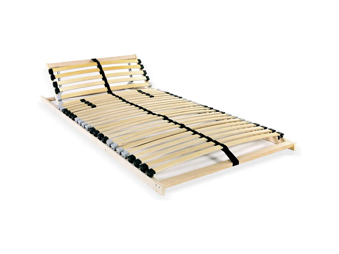Sommier à lattes sans matelas avec 28 lattes 7 zones 90x200 cm