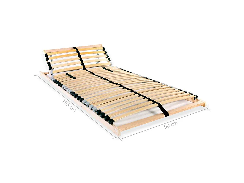 Rete a Doghe 7 Zone senza Materasso con 28 Doghe 90x200 cm