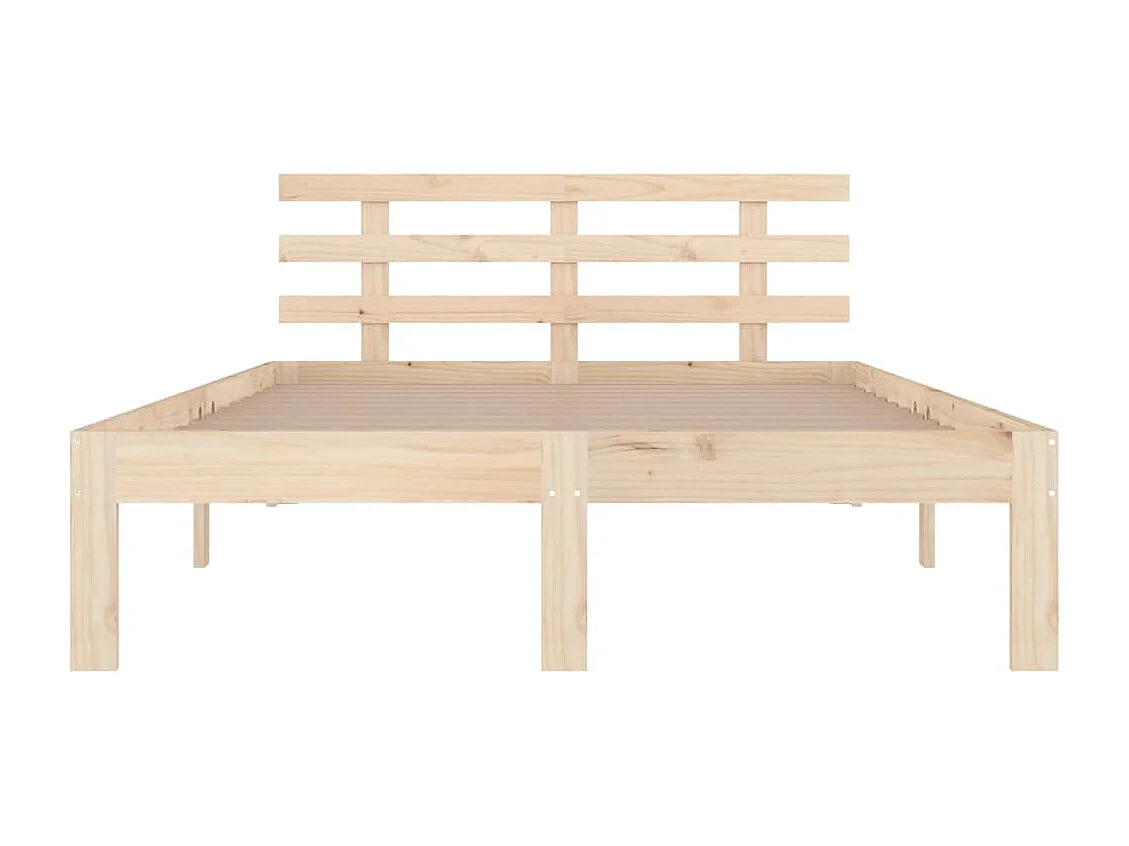 Cadre de lit sans matelas bois massif 160x200 cm