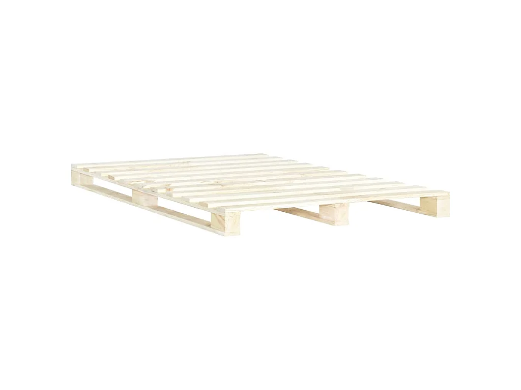 Cadre de lit de palette sans matelas 200x200 cm bois massif pin