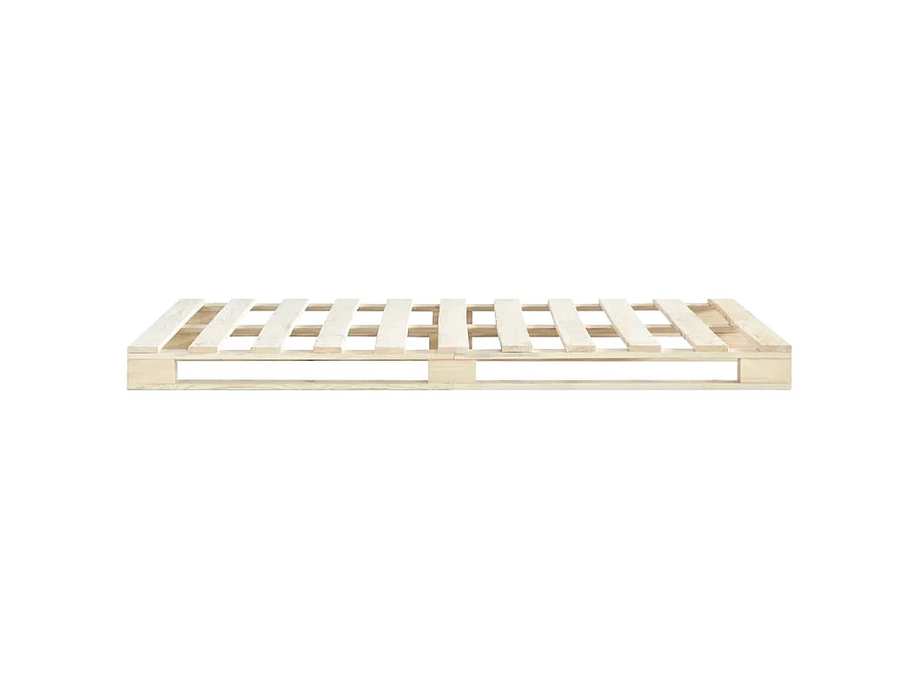 Cadre de lit de palette sans matelas 200x200 cm bois massif pin