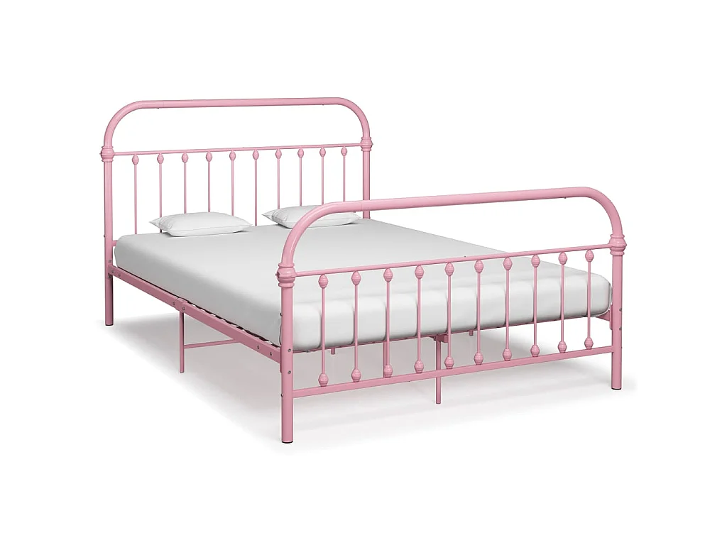 Estrutura de cama 120x200 cm metal rosa