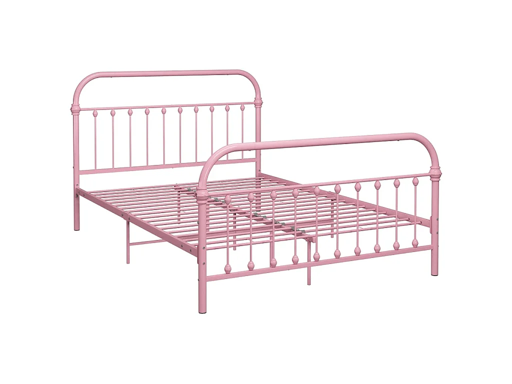 Estrutura de cama 120x200 cm metal rosa