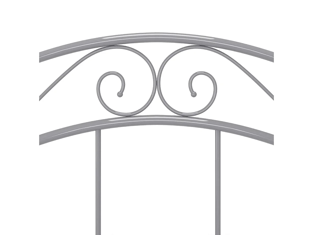 Cadre de lit sans matelas gris métal 90x200 cm