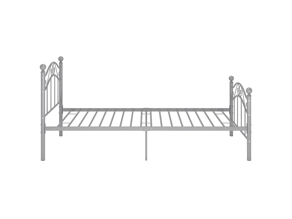 Estrutura de cama 90x200 cm metal cinzento