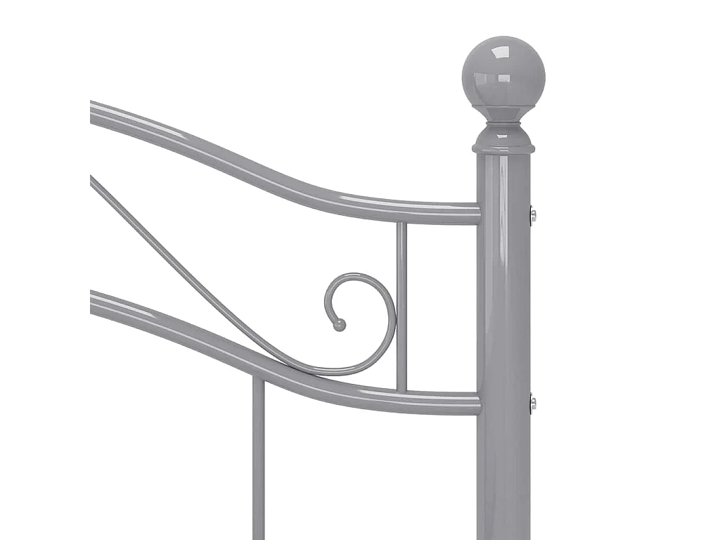 Estrutura de cama 90x200 cm metal cinzento