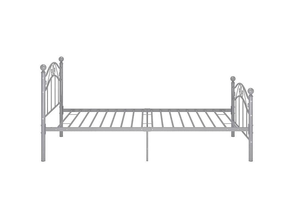 Estrutura de cama 90x200 cm metal cinzento